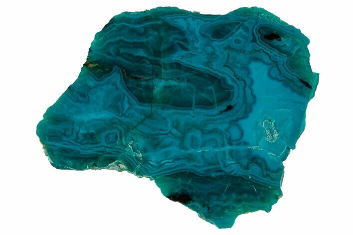 Polished Banded Chrysocolla and Malachite - Bagdad Mine, Arizona #327674